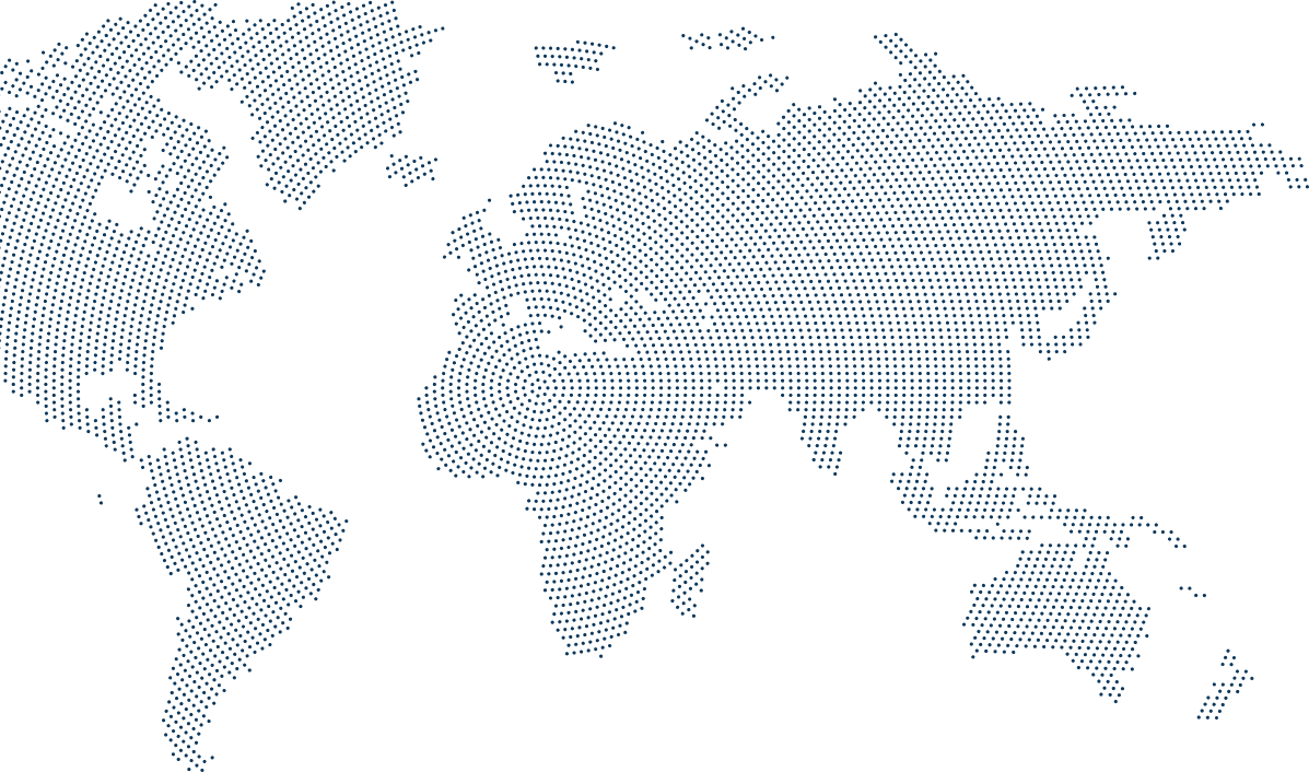 dotted world map of feel good facilitators